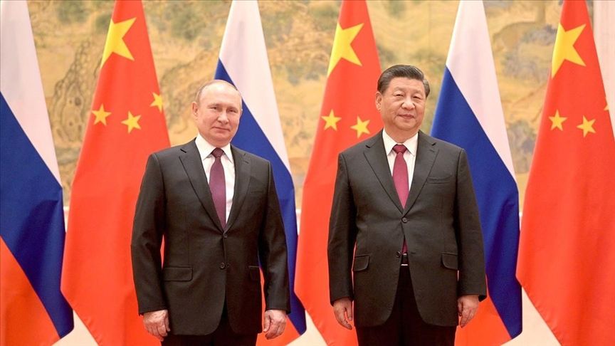 Pertemuan antara Presiden Rusia Vladimir Putin (kiri) dan Presiden China Xi Jinping (kanan) di Moskow /Anadolu