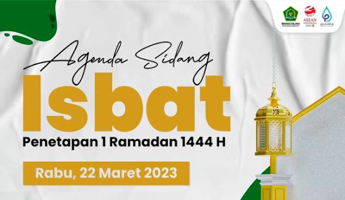Sidang isbat 2023 awal puasa 1 Ramadhan Kemenag jam berapa. Cek hasil sidang isbat dan link live streaming penetapan awal puasa.