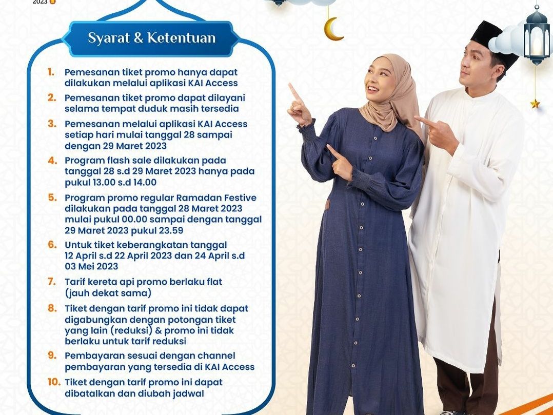 PT Kereta Api Indonesia (Persero) menghadirkan program KAI Access Ramadan Festive 2023.