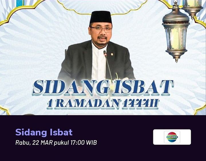 Saksikan Sidang Isbat 1 Ramadhan 1444 H yang Tayang di Indosiar Malam Ini, Berikut Jadwal Acara Lainnya 