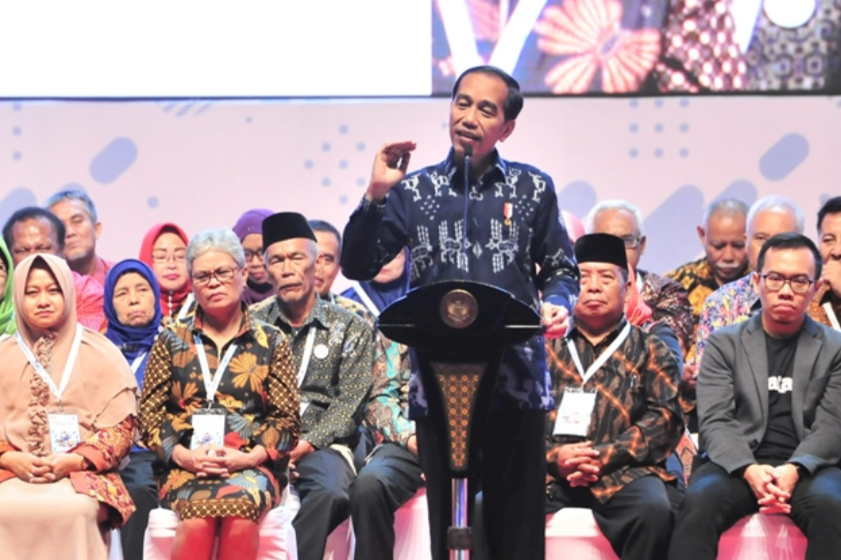Ilustrasi Presiden Jokowi sedang berpidato