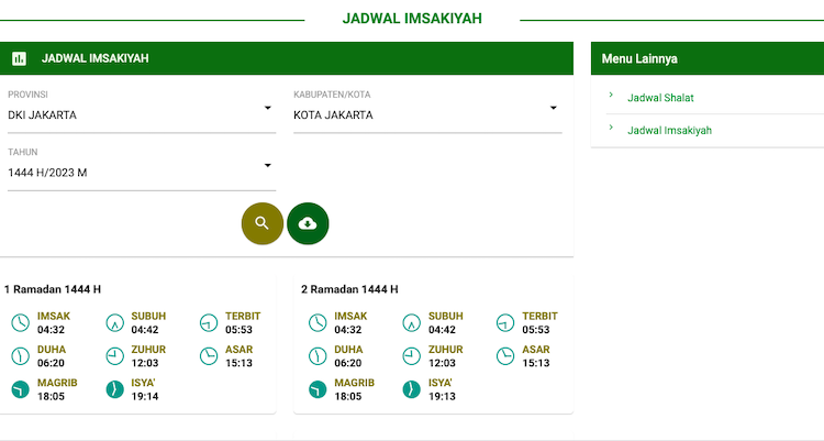 Cara mengecek jadwal Imsakiyah 2023 Kemenag (Kementerian Agama) penting diketahui. Terutama bagi Anda yang bingung saat masuk ke situs https://bimasislam.kemenag.go.id/.