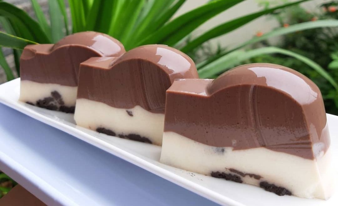 Resep puding cokelat Oreo