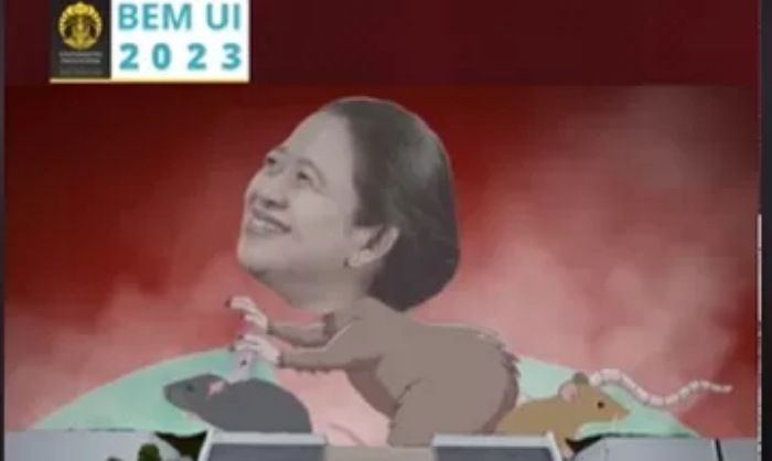 Meme tikus berkepala Puan Maharani yang diunggah BEM UI. /TikTok/ BEM UI