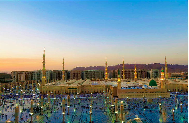 Ilustrasi Mesjid Nabawi, Ngabuburit Ramadhan 2023 kisah pengemis Yahudi buta menangis penuh  penyesalan dan bersyahadat di hadapan Abu Bakar