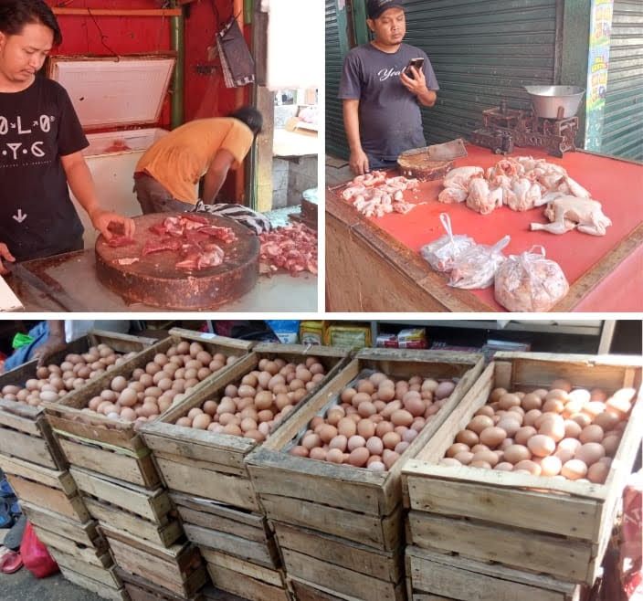 Harga daging sapi, ayam potong dan telur ayam di pasar Dramaga Kabupaten Bogor, terpantau masih tinggi, Kamis, 23 Maret 2023 