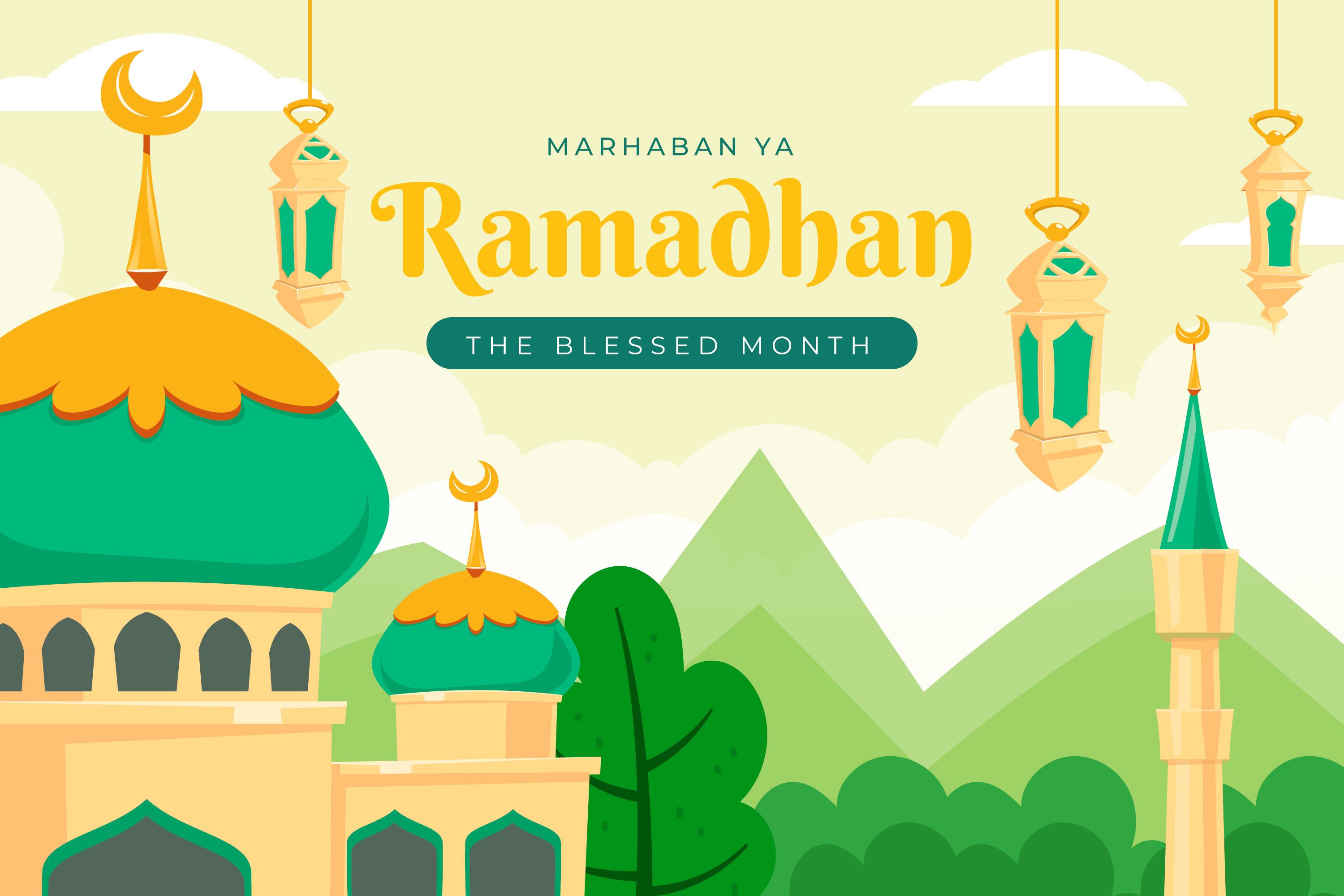 Kumpulan link gambar ucapan Marhaban ya Ramadhan gratis lengkap cara buat poster dan caption foto. 