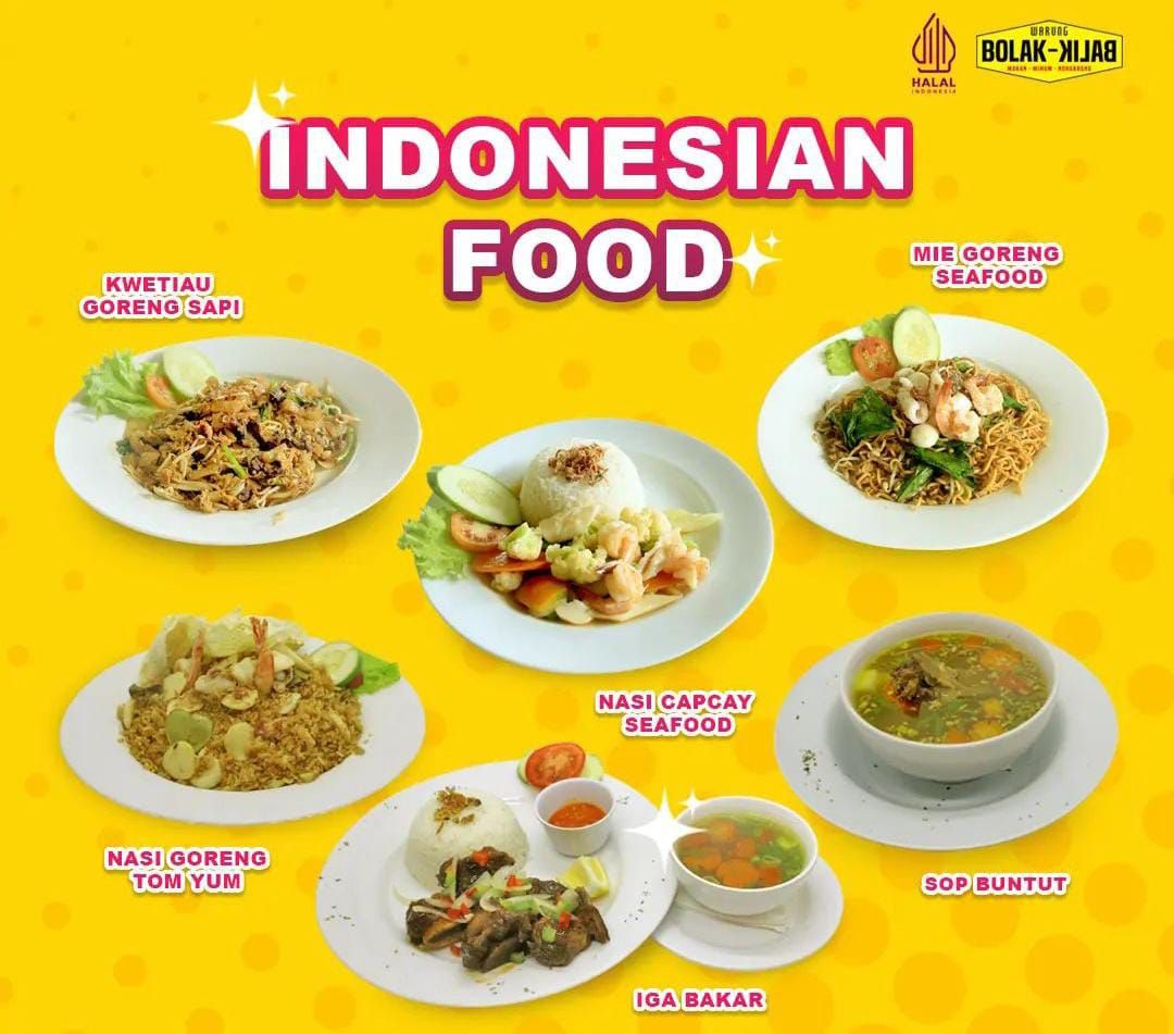 Menu Indonesian Food di Warung Bolak Balik