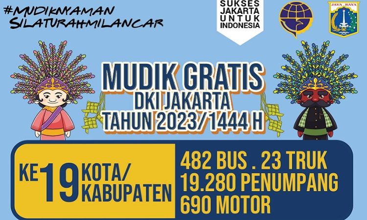 Link pendaftaran mudik gratis 2023 Pemprov DKI Jakarta, cara daftar dan persyaratannya. Cek info di sini.