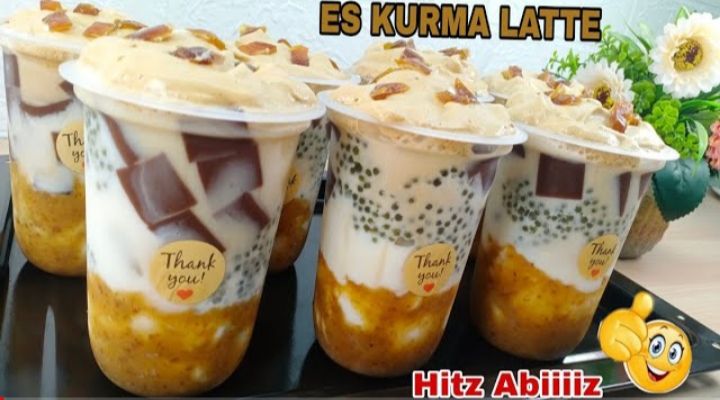 Resep minuman kekinian es kurma latte super enak dan segar