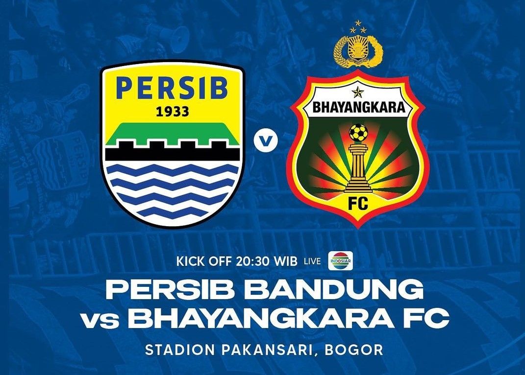 Siaran langsung Persib Bandung vs Bhayangkara FC Liga 1 2023 hari ini jam berapa dan jadwal live streaming TV Indosiar.