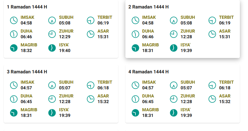 jadwal imsak hari ini Padang, Jumat 24 Maret 2023 / 2 Ramadhan 1444 H