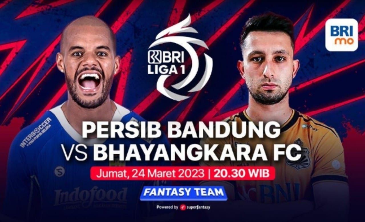 Link live streaming BRI Liga 1 antara Persib Bandung vs Bhayangkara FC, Jumat 24 Maret 2023