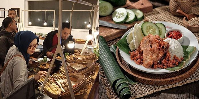 5 tempat bukber asyik dan Instagrammable di Solo, recommended buat buka puasa bareng teman. Suasana di Angkringan Omah Londo (kiri) dan salah satu varian menu yang disajikan di Rumah Makan Adem Ayem. (Foto: Instagram/@omahlondo_angkringan/@ademayem.solo)