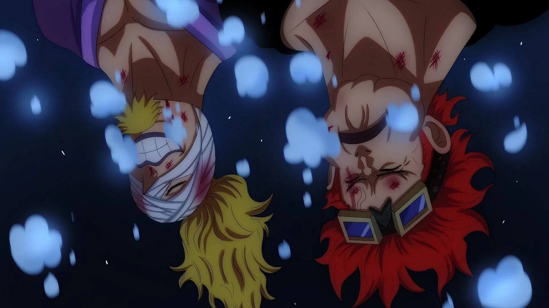 Dengan Kid and Killer sekarang tenggelam di lautan Elbaf bersama dengan kru mereka yang lain, bagaimana masa depan Bajak Laut Kid setelah One Piece Chapter 1079? (Gambar via Shueisha)