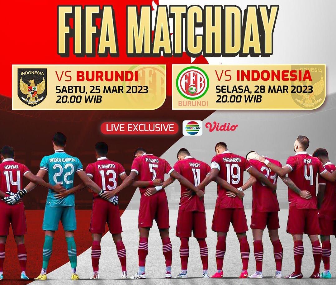 Jadwal Acara Indosiar Hari Ini Sabtu 25 Maret 2023: Ada Live AKSI, FIFA Match Day Indonesia vs Burundi, Liga 1