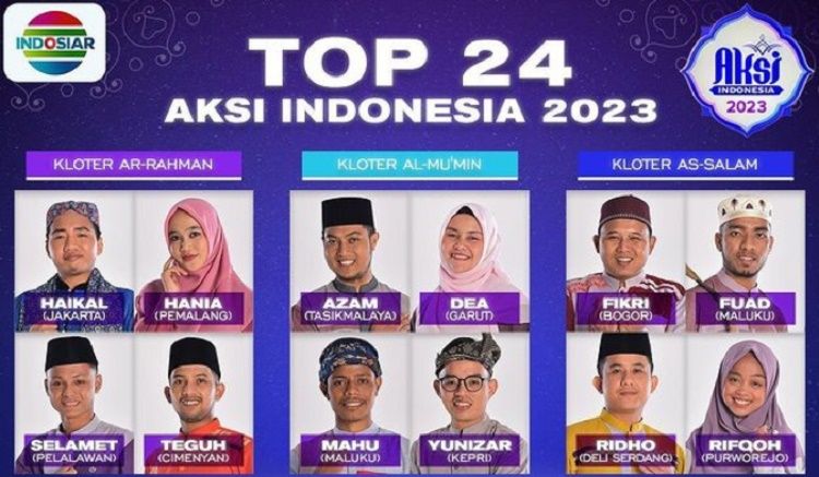 Para peserta dari kloter Al Quddus siap menampilkan yang terbaik di Top 24 AKSI Indonesia 2023.