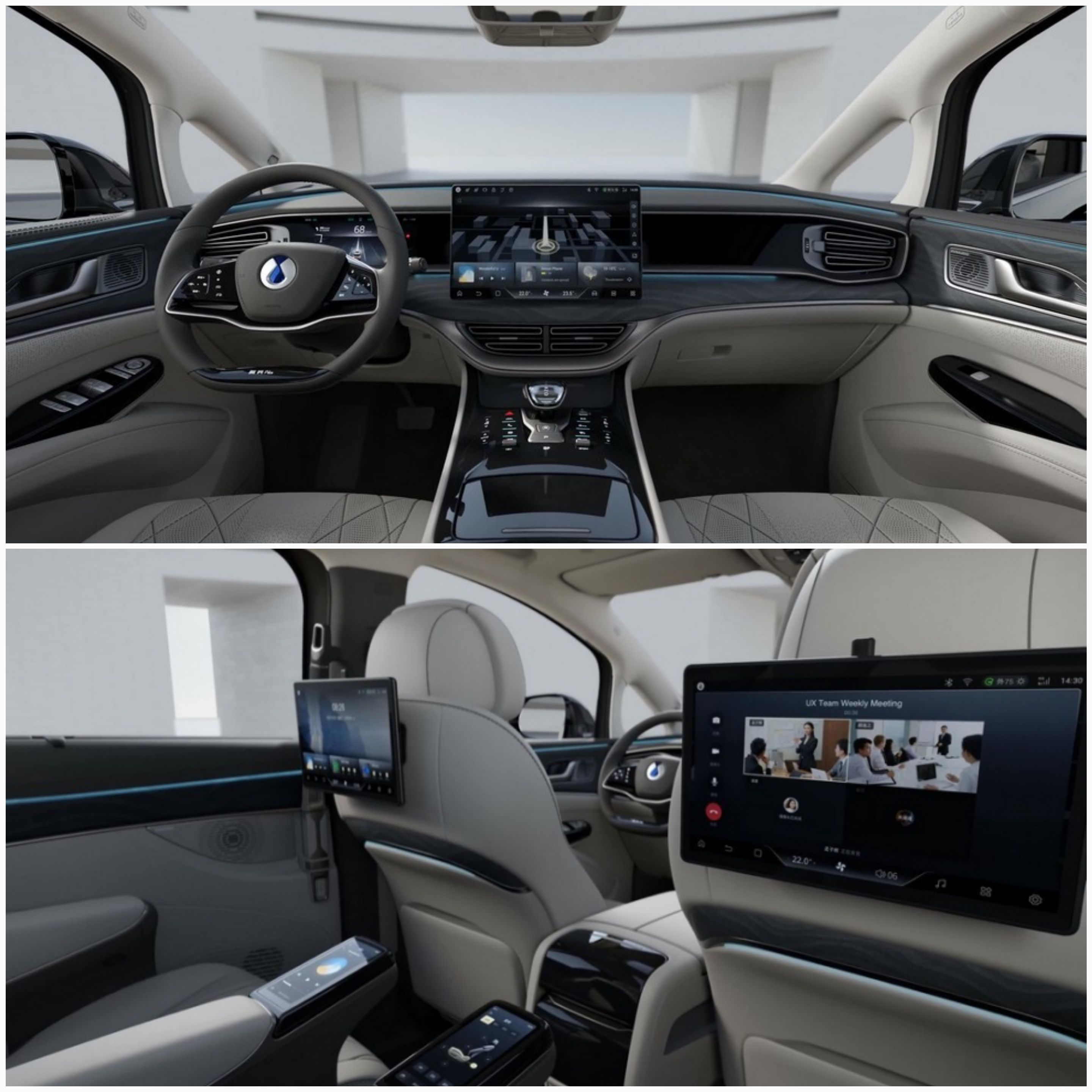 Interior dari Denza N7, mobil SUV listrik terbaru dri BYD