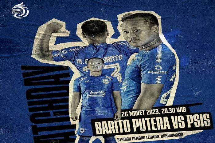 Duel Barito Putera vs PSIS Semarang Liga 1 2023 tayang malam ini! Berikut link live streaming, riwayat H2H, dan prediksi line up kedua tim.