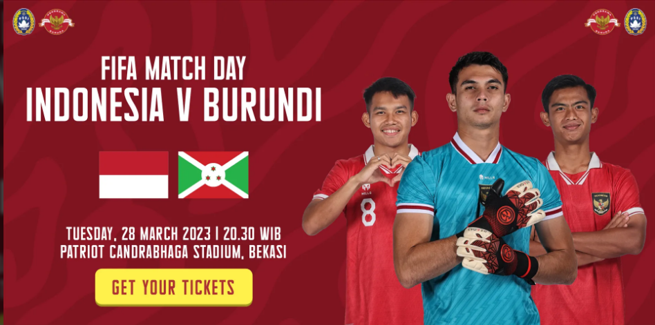 Timnas Indonesia vs Burundi Tayang Dimana, TV Apa, Jam Berapa Hari Ini 28 Maret 2023, Ini Jadwalnya