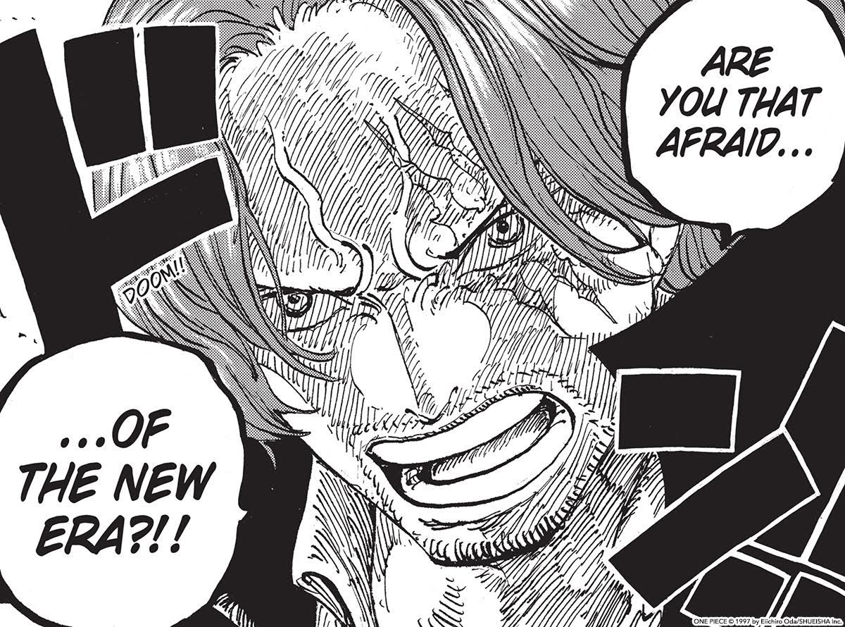 Shanks, salah satu karakter yang muncul di manga One Piece chapter 1079. 