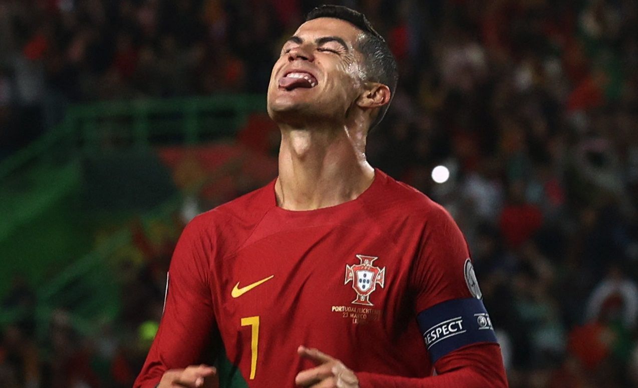 Pemain timnas Portugal, Cristiano Ronaldo di line up Portugal vs Luksemburg kualifikasi EURO 2024 hari ini Senin Senin 27 Maret 2023 pukul 01.45 WIB di link live streaming MNC Sports.