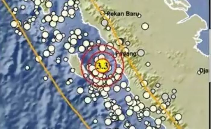 Lokasi gempa bumi hari ini di Pesisir Selatan Sumbar.