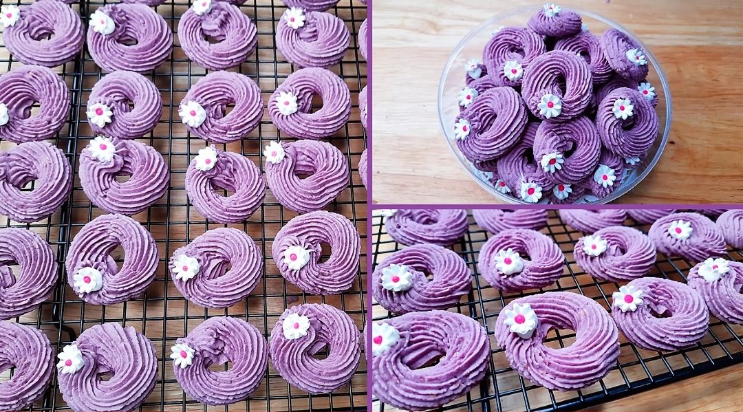 Kue kering sagu keju taro untuk isian toples Lebaran 2023