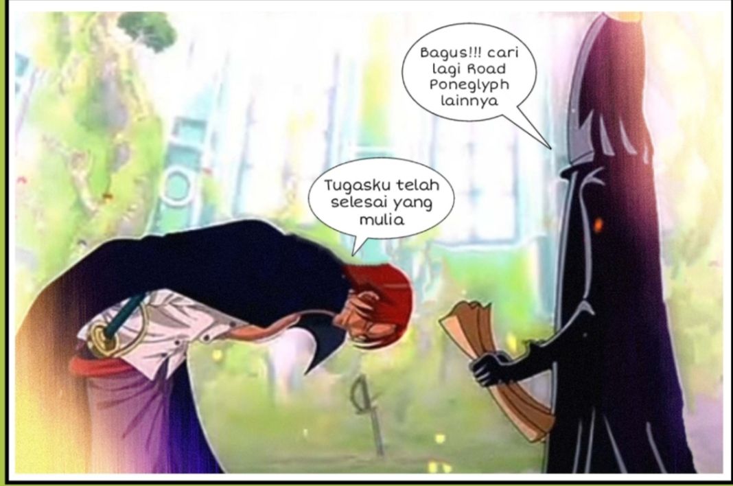 Kid Out! Shanks Serahkan Road Poneglyph Kepada Im Sama, Pemerintah Dunia Gagalkan Misi Menuju Laugh Tale