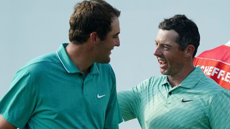 Kenyataan final Scottie Scheffler (1) dan Rory Mcllroy (3) di WGC Dell Match Play 2023 kian mendekati kenyataan./skynews.com