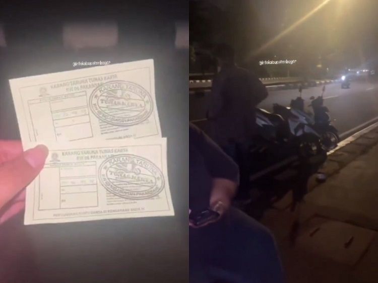 Video viral parkir liar di Stadion Pakansari Bogor.