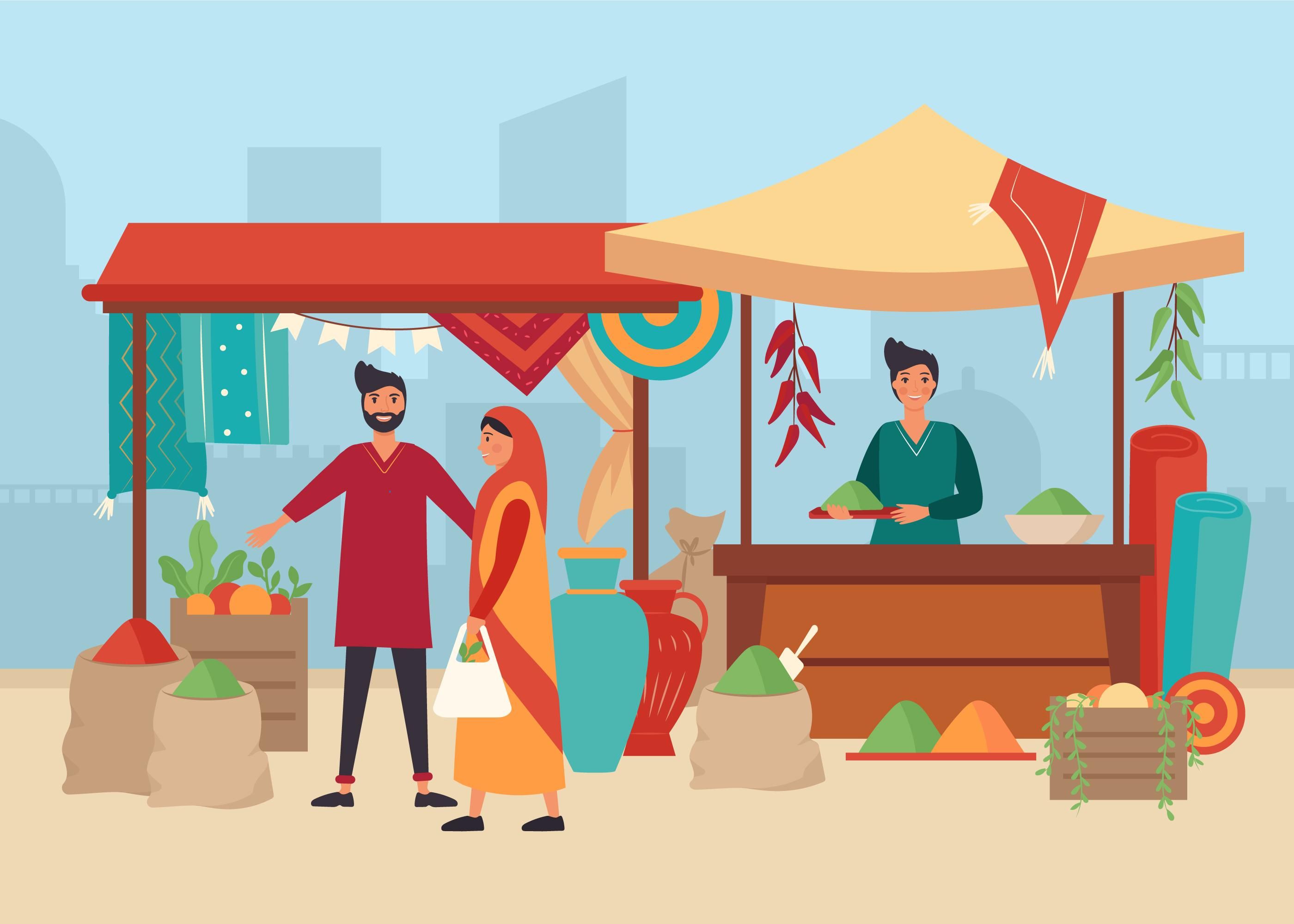 Ilustrasi tempat ngabubutir dan jual takjil di Yogyakarta