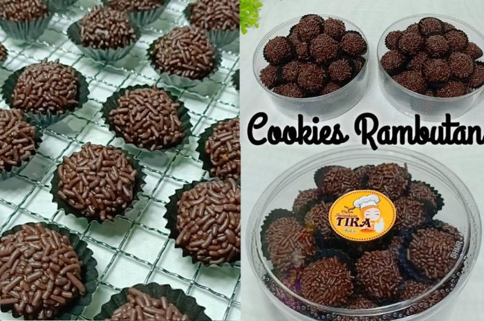 Resep cookies rambutan coklat keju untuk isian toples Lebaran 2023.