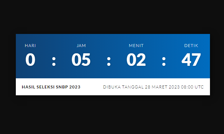 5 jam lagi, Pengumuman Hasil Seleksi SNBP 2023 Jam Berapa Hari ini, 28 Maret 2023.*