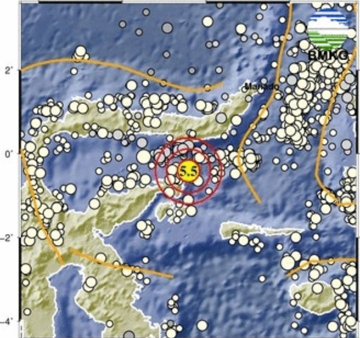 Gempa Hari Ini 28 Maret 2023 Guncang Bolaang Mongondow Selatan, Magnitudo 5.5 Terasa Hingga Ke Luwuk