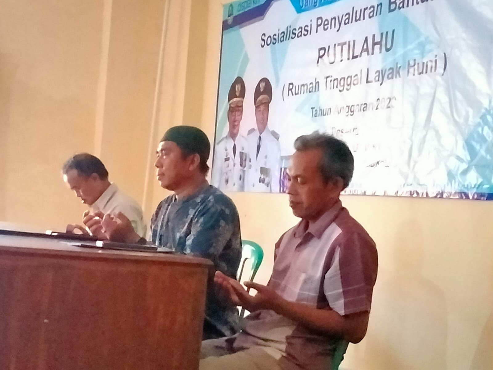 Sosialisasi rehab rutilahu di Desa Gunung Sembung, Kecamatan Pagaden, Kabupaten Subang.