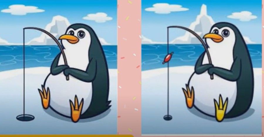 Temukan 5 Perbedaan pada Gambar Pinguin Ini