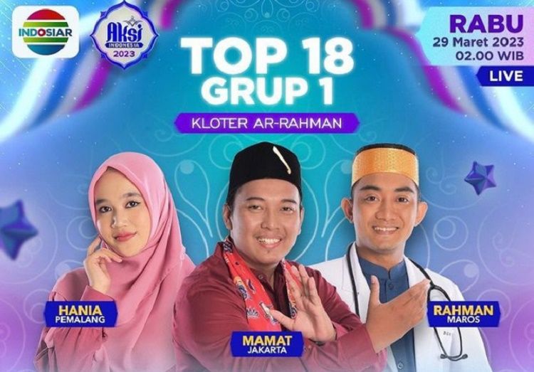 Inilah hasil result Top 18 AKSI Indonesia 2023 dari Kloter Ar Rahman, siapa yang harus pulang
