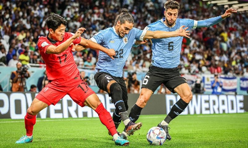 Tim nasional Uruguay berhasil meraih kemenangan 2-1 atas tuan rumah Korea Selatan dalam laga persahabatan yang digelar pada hari Selasa./khelnow/
