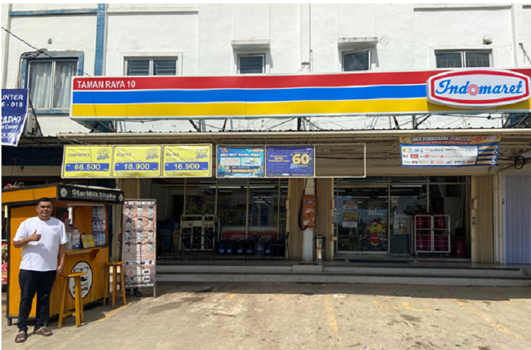 Ilustrasi minimarket Indomaret buka 24 jam.