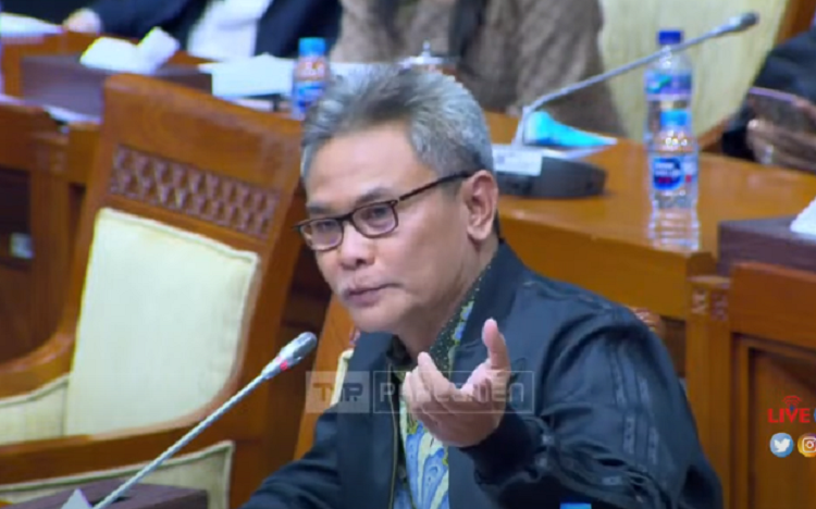 Anggota DPR Komisi III fraksi PDIP, Johan Budi dalam rapat dengar pendapat dengan komite TPPU, Rabu 29 Maret 2023.