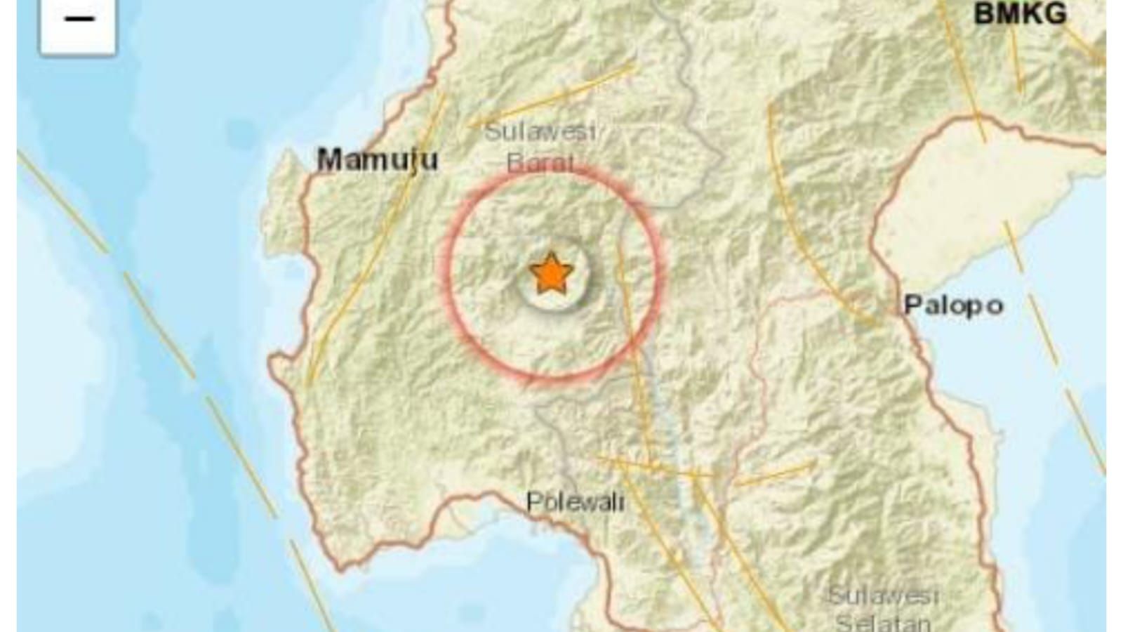 Gempa mengguncang Kabupaten Mamasa dengan kekuatan 3,9 Skalaricter. (Foto: Tangkapan Layar)