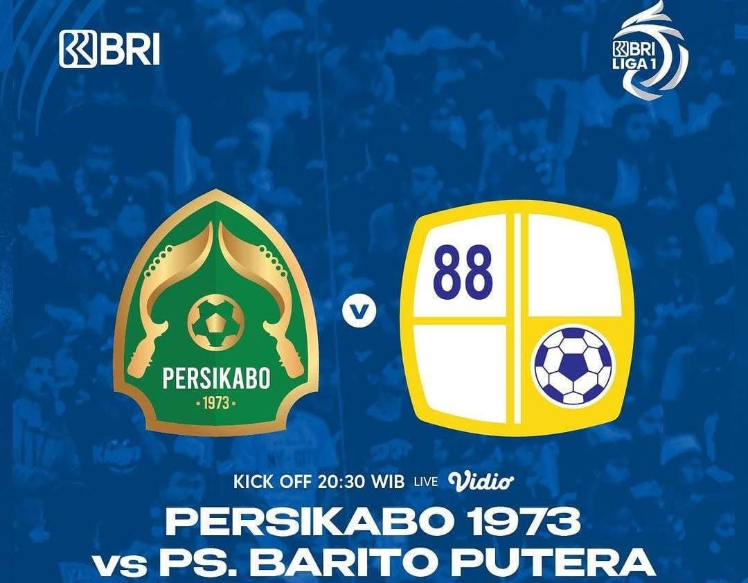 Info laga siaran langsung Persikabo vs Barito dalam jadwal Liga 1 2023 digelar di Stadion Pakansari link live streaming TV online Vidio hari ini Jumat 31 Maret 2023 pukul 20.30 WIB.