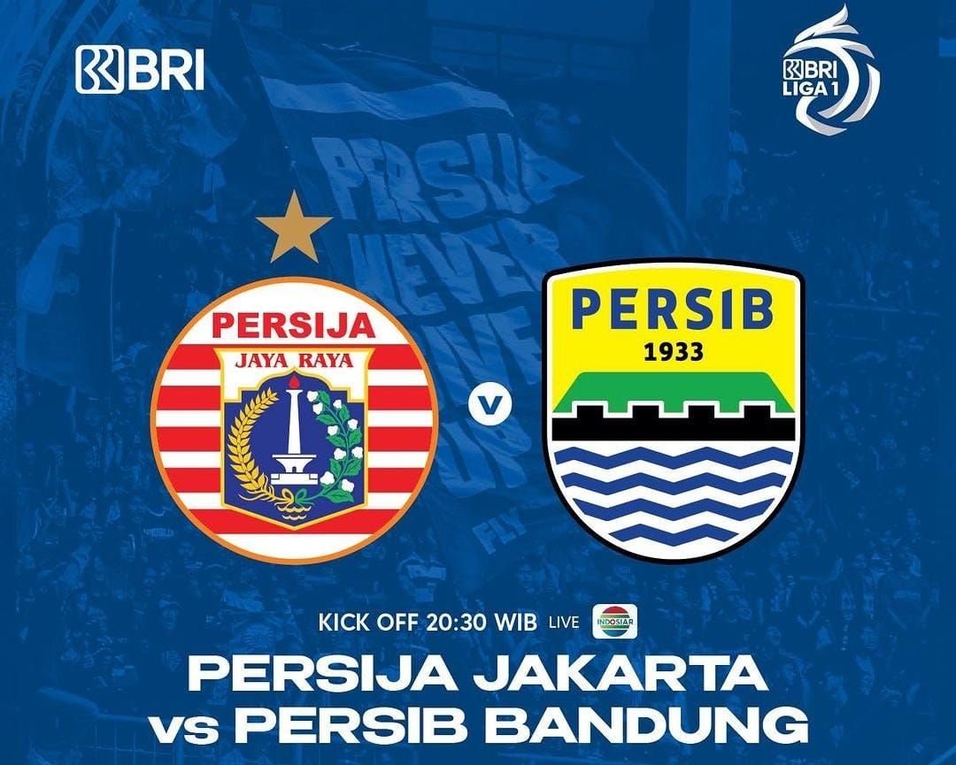 Link live streaming TV online Persija Jakarta vs Persib Bandung hari ini, Jumat, 31 Maret 2023. BRI Liga 1 siaran langsung di Indosiar jam tayang pukul 20.30 WIB