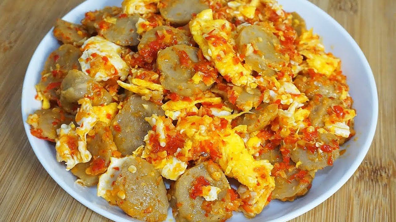 Resep tumis bakso dan telur