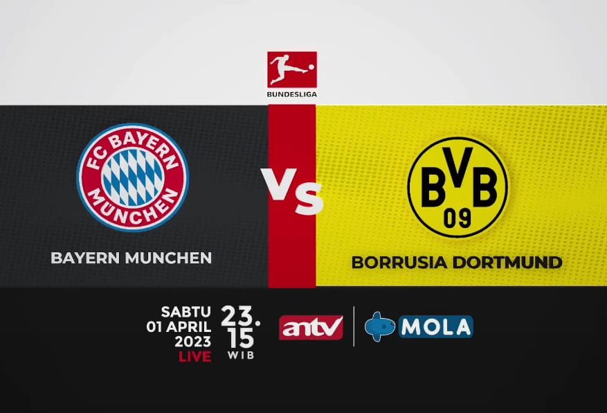 Jadwal Bundesliga Hari Ini di ANTV 1 April 2023, Cek Jam Tayang Siaran Langsung Munchen vs Dortmund Malam Ini