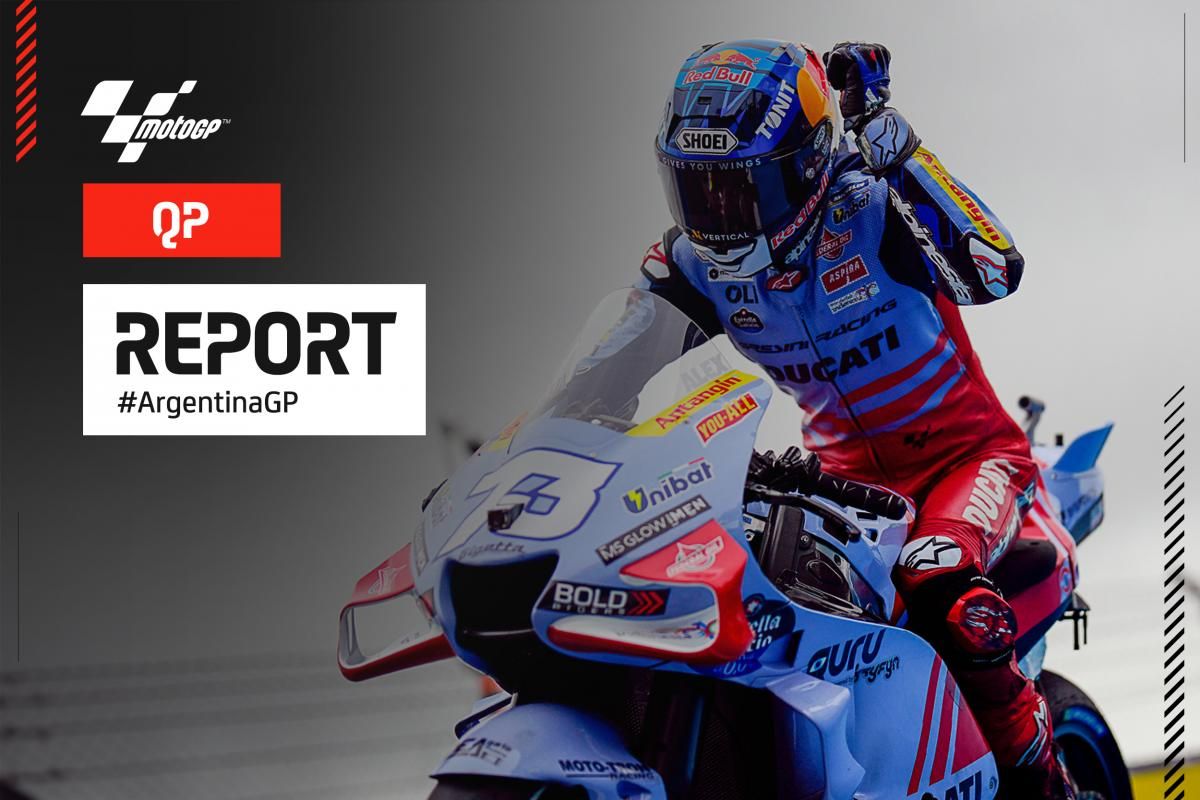 Pembalap Gresini Ducati, Alex Marquez sukses raih pole position pada seri kedua MotoGP Argentina 2023.
