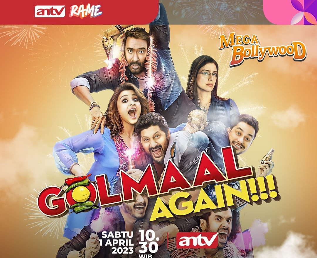 Berikut jadwal acara TV di ANTV yang akan tayang pada Sabtu 1 April 2023. Saksikan mega Bollywood Golmaal Again, Anupamaa, Imlie dan Nakusha. 