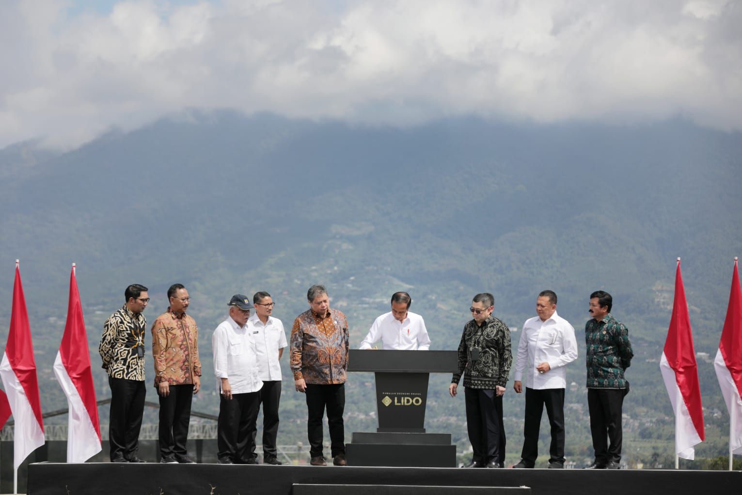 Presiden Jokowi meresmikan Kawasan Ekonomi Khusus (KEK) Lido, Jumat 31 Maret 2023.