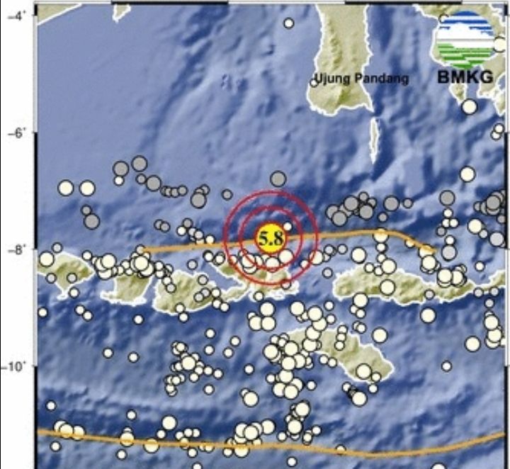Gempa Bima NTB Hari Ini 2 April 2023, Magnitudo 5.8 Terasa Hingga Ke Gowa